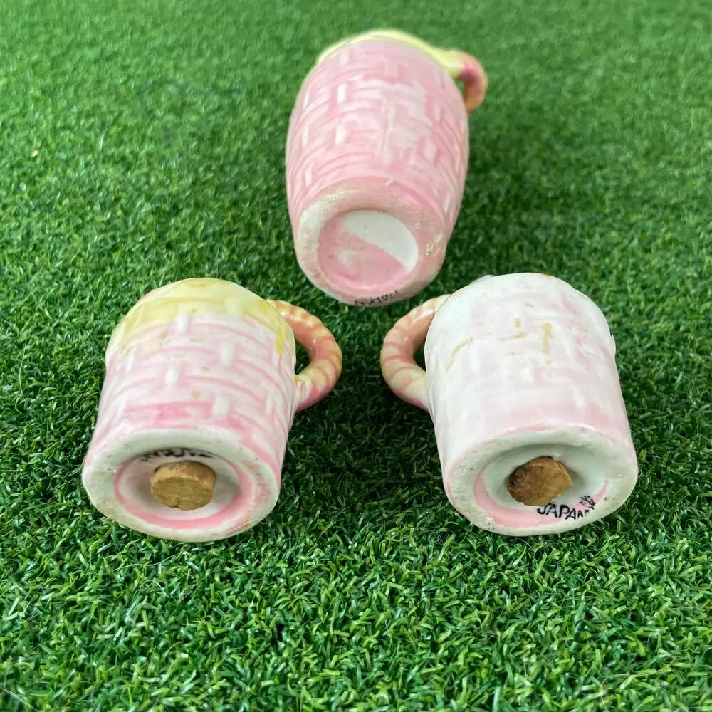 Vintage Japan Ceramic Oil Salt Pepper Shaker Condiment Set